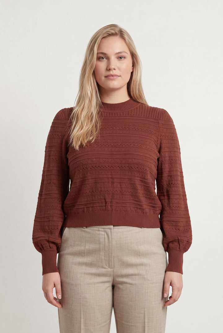 Pull Bordeaux - Taille XL/42 de la marque Petite Mendigote | PARAD119623 - Vendu par Paradigme - Image 1