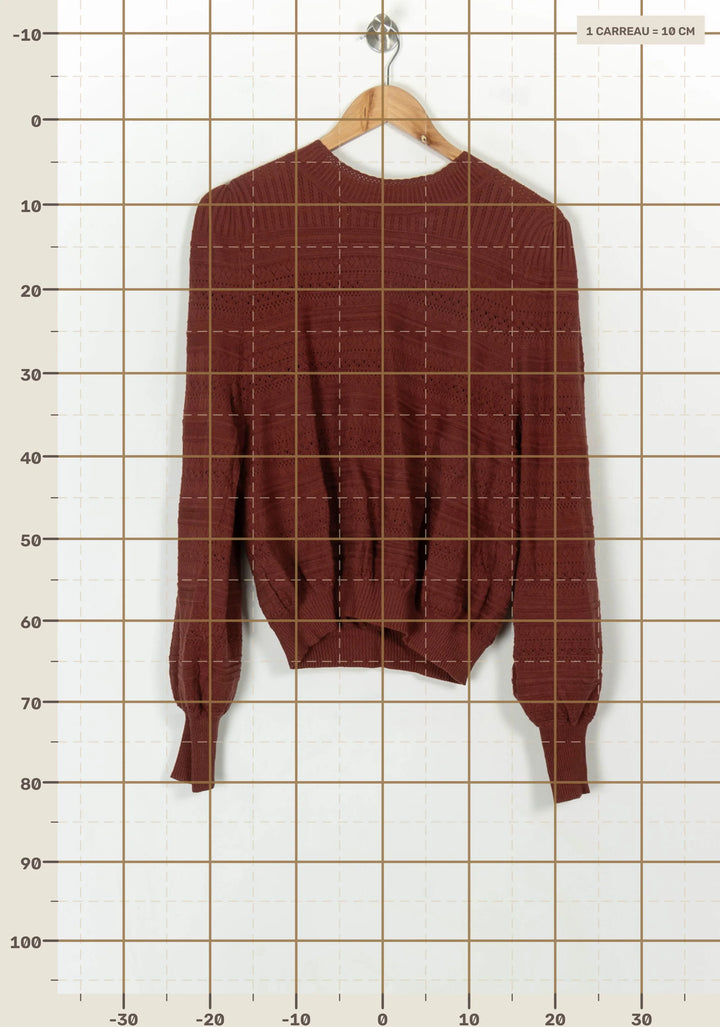 Pull Bordeaux - Taille XL/42 de la marque Petite Mendigote | PARAD119623 - Vendu par Paradigme - Image 4