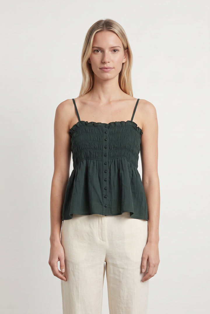 Top Vert - Taille M/38 de la marque Petite Mendigote | PARAD119624 - Vendu par Paradigme - Image 1
