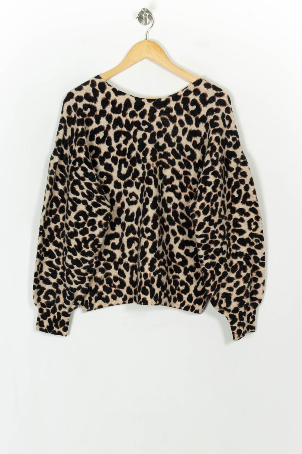 Pull Léopard Beige et Noir - Taille XL/42 de la marque Petite Mendigote | PARAD119628 - Vendu par Paradigme - Image 2