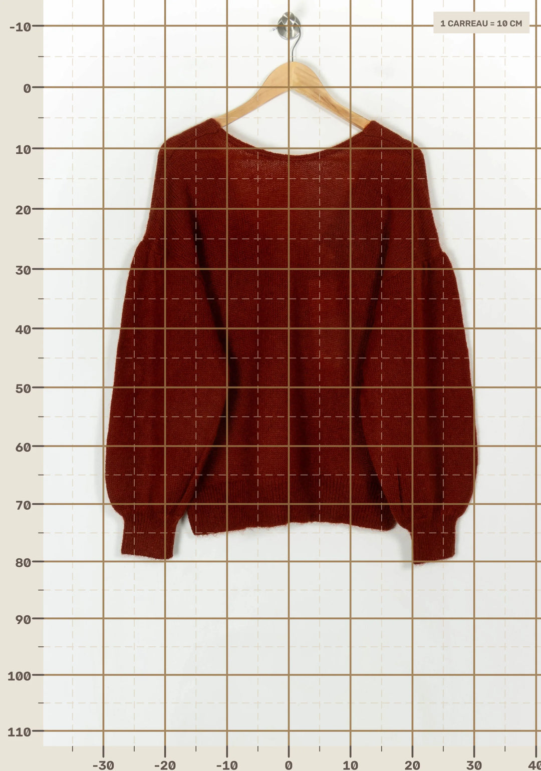 Pull Bordeaux - Taille XL/42 de la marque Petite Mendigote | PARAD119634 - Vendu par Paradigme - Image 4