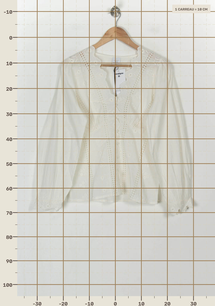 Blouse Blanche - Taille L/40 de la marque Petite Mendigote | PARAD119636 - Vendu par Paradigme - Image 4