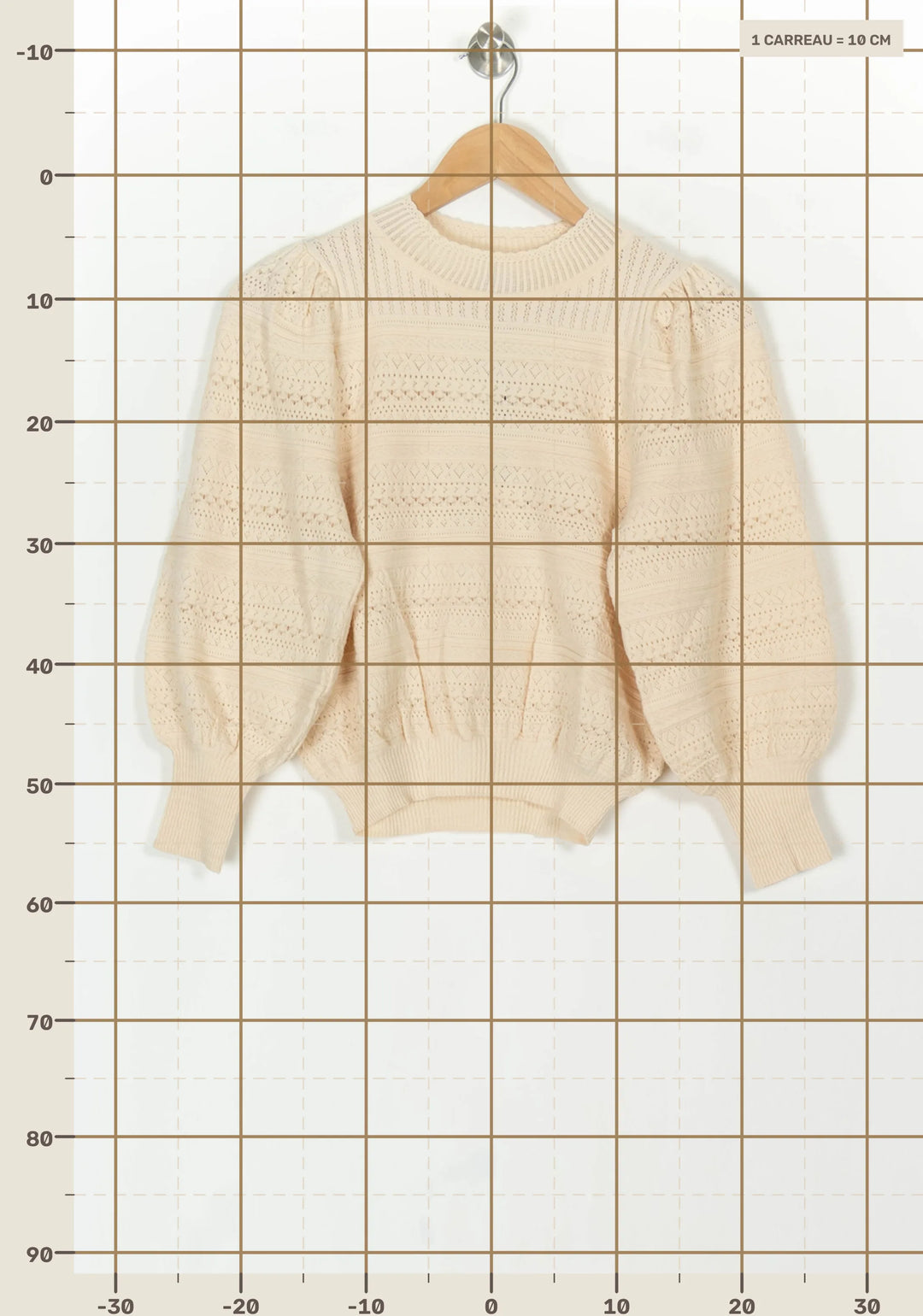 Pull Beige - Taille XS/34 de la marque Petite Mendigote | PARAD119639 - Vendu par Paradigme - Image 4