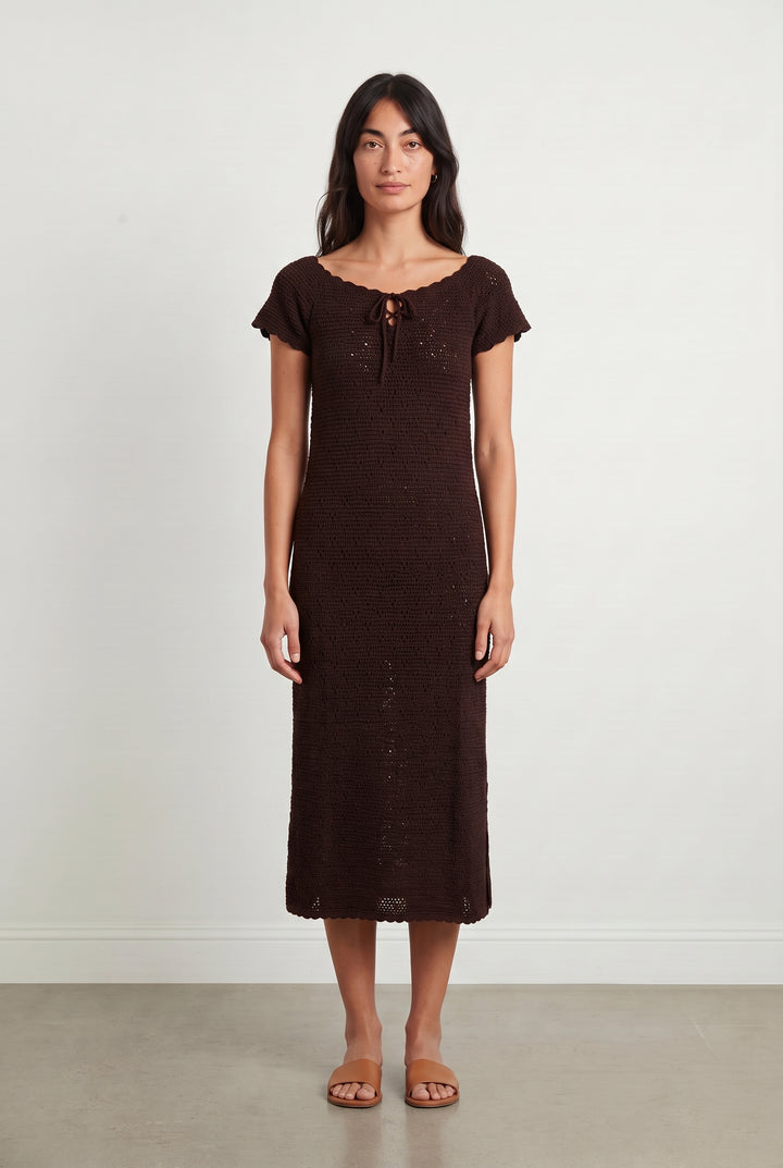 Robe Longue Marron - Taille S/36 de la marque Petite Mendigote | PARAD119640 - Vendu par Paradigme - Image 1