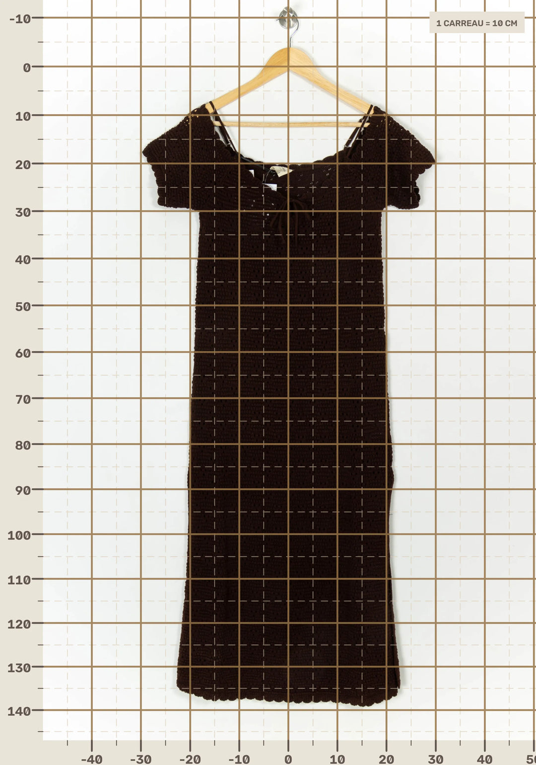 Robe Longue Marron - Taille S/36 de la marque Petite Mendigote | PARAD119640 - Vendu par Paradigme - Image 4