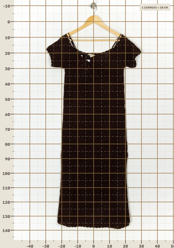 Robe Longue Marron - Taille S/36 de la marque Petite Mendigote | PARAD119640 - Vendu par Paradigme - Image 4