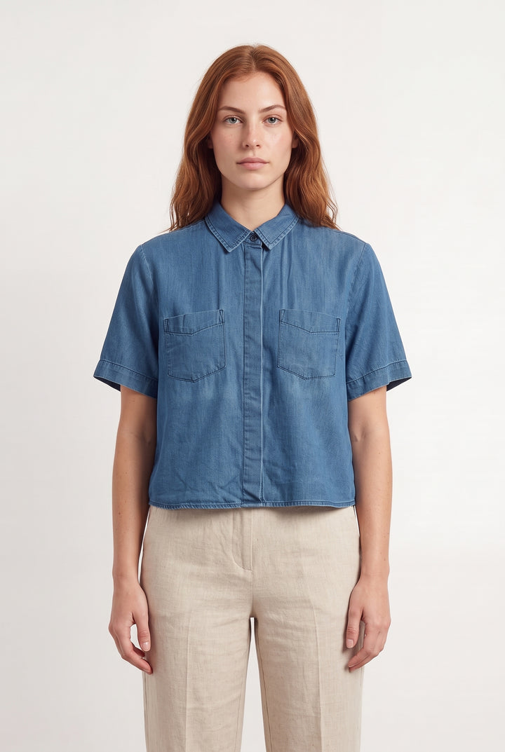 Chemise Bleue - Taille S/36 de la marque Petite Mendigote | PARAD119641 - Vendu par Paradigme - Image 1