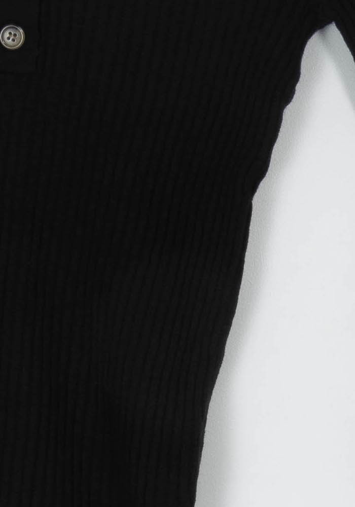 Polo Noir - Taille S/36 de la marque Petite Mendigote | PARAD119650 - Vendu par Paradigme - Image 3