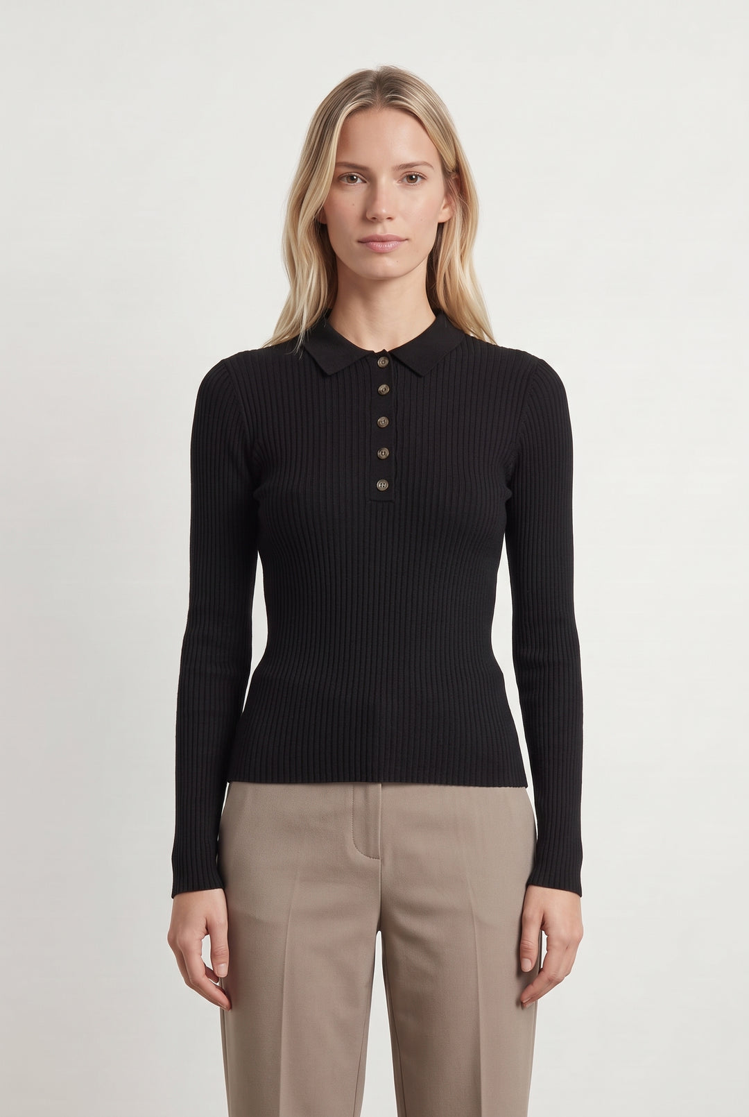 Polo Noir - Taille S/36 de la marque Petite Mendigote | PARAD119650 - Vendu par Paradigme - Image 1