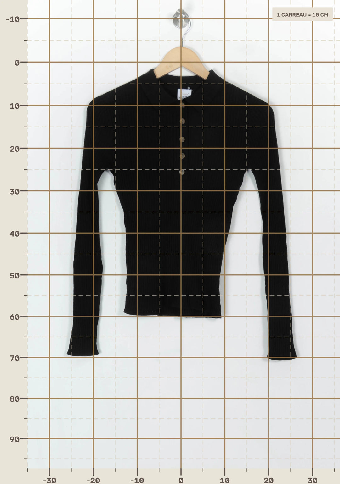 Polo Noir - Taille S/36 de la marque Petite Mendigote | PARAD119650 - Vendu par Paradigme - Image 4