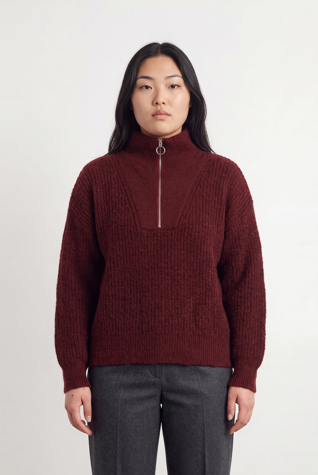 Pull Bordeaux - Taille L/40 de la marque Petite Mendigote | PARAD119653 - Vendu par Paradigme - Image 1