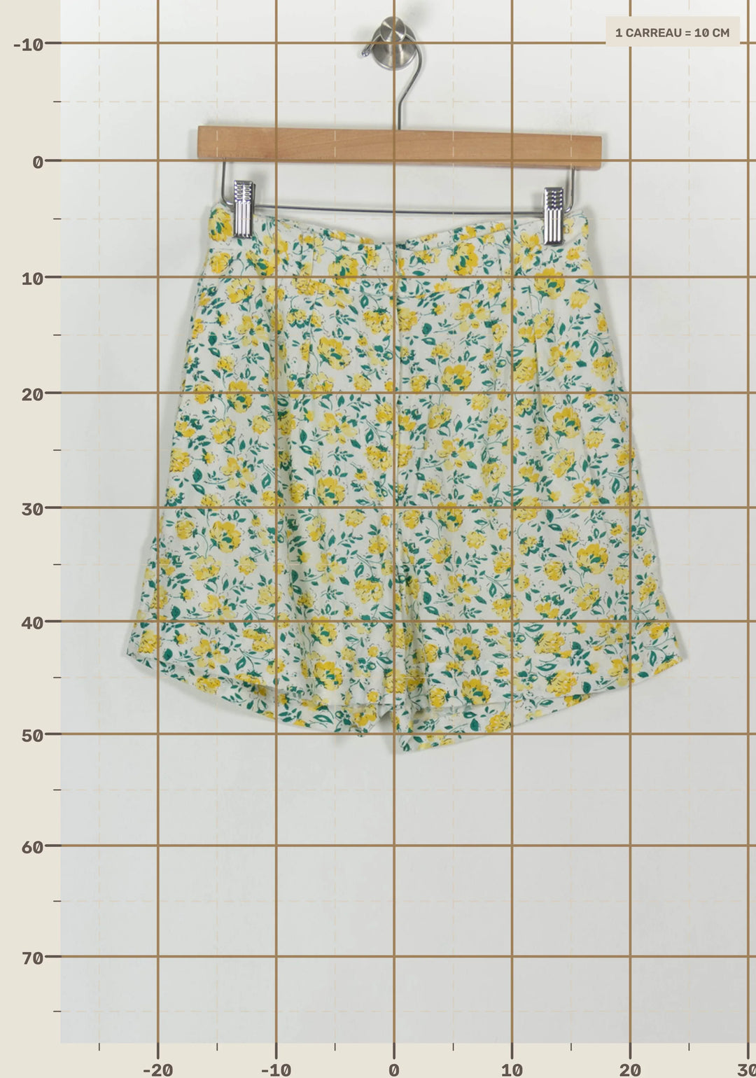 Short Fleuri Blanc et Jaune - Taille XS/34 de la marque Petite Mendigote | PARAD119659 - Vendu par Paradigme - Image 4
