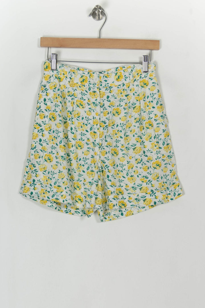 Short Fleuri Blanc et Jaune - Taille XS/34 de la marque Petite Mendigote | PARAD119659 - Vendu par Paradigme - Image 2