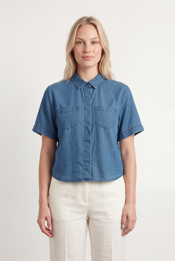 Chemise Bleu - Taille L/40 de la marque Petite Mendigote | PARAD119660 - Vendu par Paradigme - Image 1