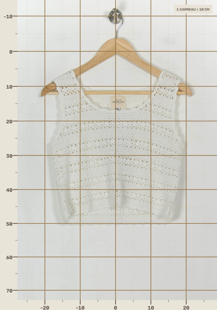 Top Blanc - Taille M/38 de la marque Petite Mendigote | PARAD119665 - Vendu par Paradigme - Image 4