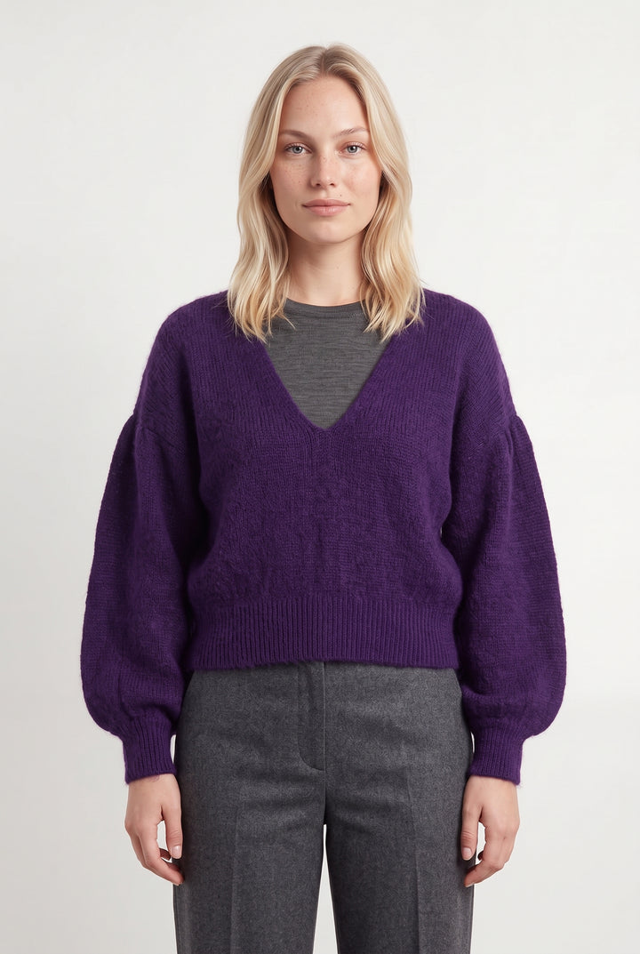 Pull Violet - Taille L/40 de la marque Petite Mendigote | PARAD119667 - Vendu par Paradigme - Image 1