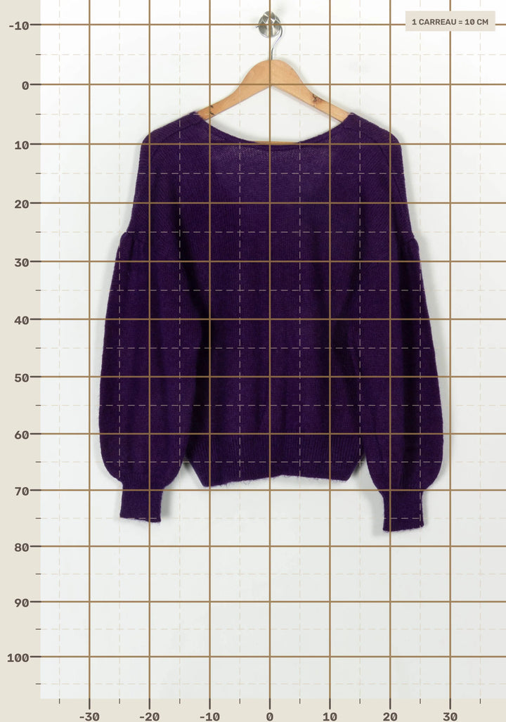 Pull Violet - Taille L/40 de la marque Petite Mendigote | PARAD119667 - Vendu par Paradigme - Image 4