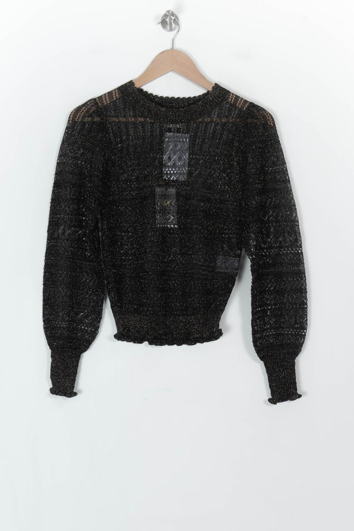 Pull Noir - Taille S/36 de la marque Petite Mendigote | PARAD119670 - Vendu par Paradigme - Image 2