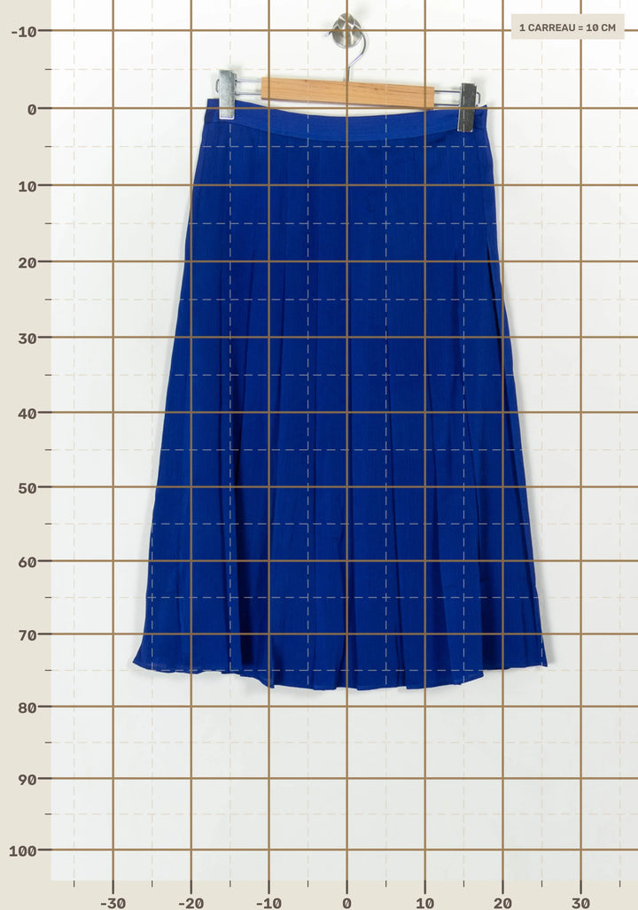 Jupe Plissée Bleue - Taille L/40 de la marque Petite Mendigote | PARAD119671 - Vendu par Paradigme - Image 4