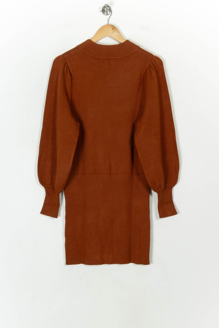 Robe Pull Marron - Taille XL/42 de la marque Petite Mendigote | PARAD119675 - Vendu par Paradigme - Image 5