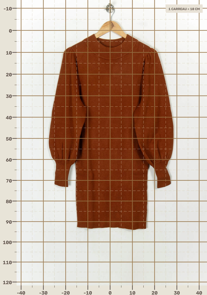 Robe Pull Marron - Taille XL/42 de la marque Petite Mendigote | PARAD119675 - Vendu par Paradigme - Image 4
