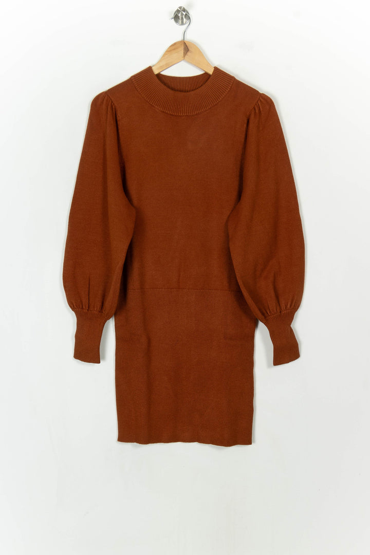 Robe Pull Marron - Taille XL/42 de la marque Petite Mendigote | PARAD119675 - Vendu par Paradigme - Image 2