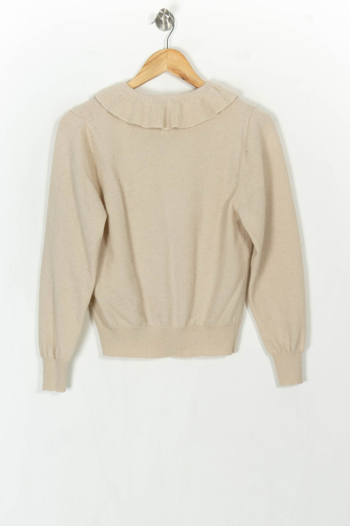 Pull À Col Volanté Beige - Taille M/38 de la marque Petite Mendigote | PARAD119678 - Vendu par Paradigme - Image 5