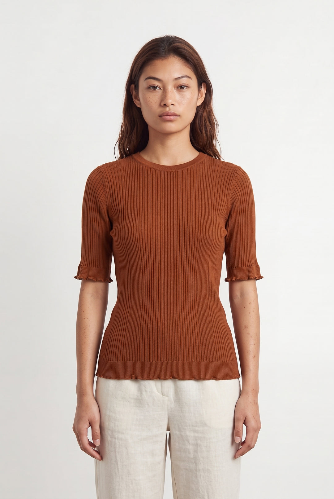 Pull Marron - Taille S/36 de la marque Petite Mendigote | PARAD119679 - Vendu par Paradigme - Image 1