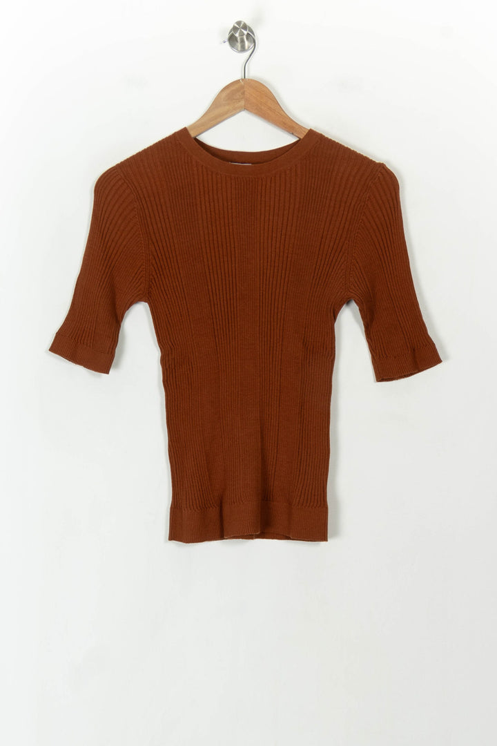 Pull Marron - Taille S/36 de la marque Petite Mendigote | PARAD119679 - Vendu par Paradigme - Image 2