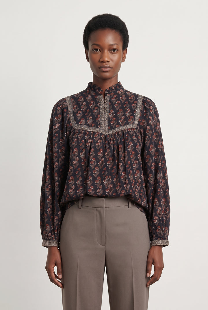 Blouse Noire et Rouge - Taille XS/34 de la marque Petite Mendigote | PARAD119684 - Vendu par Paradigme - Image 1