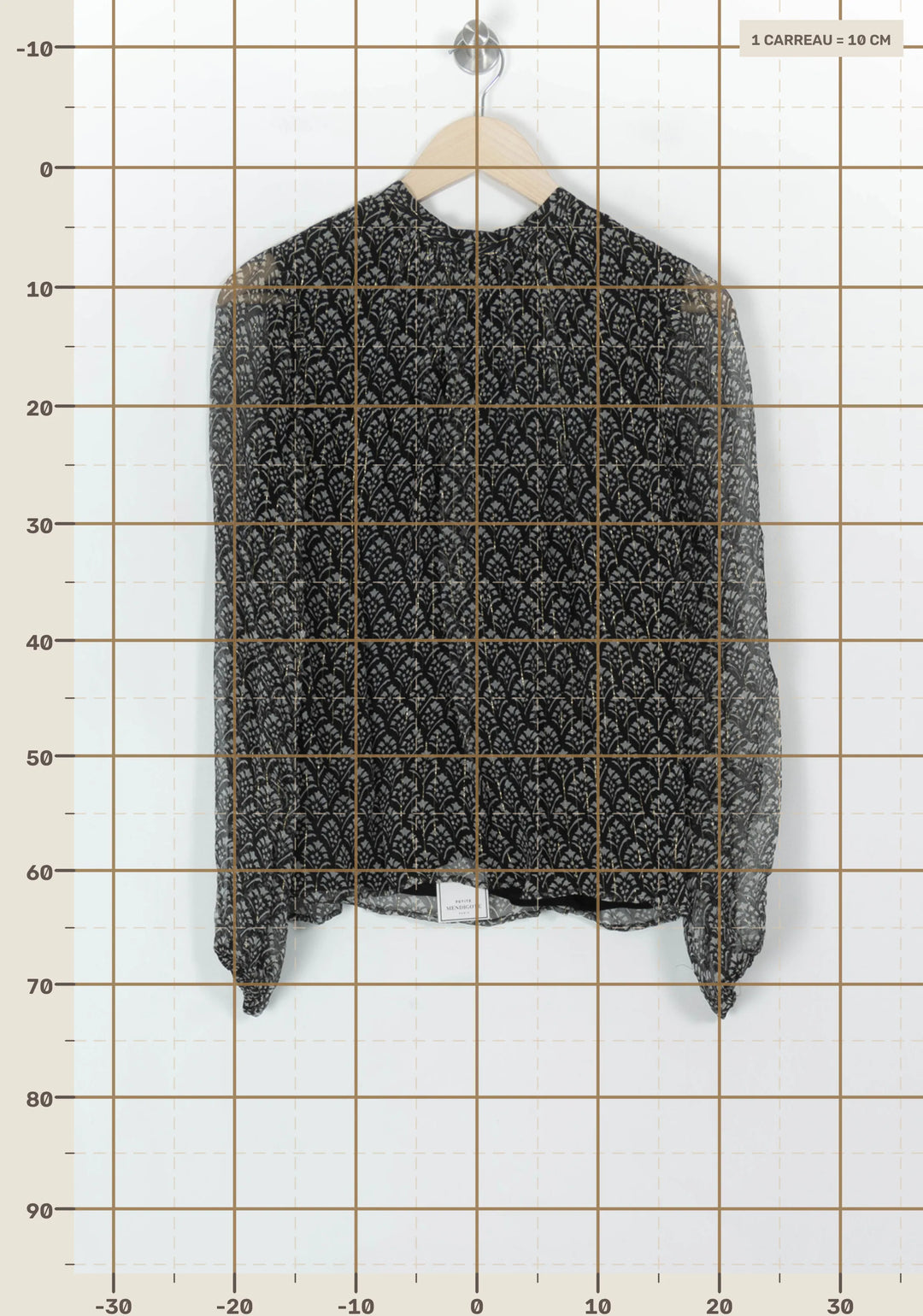 Blouse Noire et Blanche - Taille M/38 de la marque Petite Mendigote | PARAD119685 - Vendu par Paradigme - Image 4