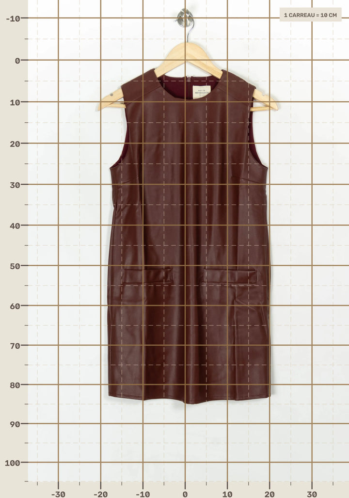 Robe Sans Manches Bordeaux - Taille XS/34 de la marque Petite Mendigote | PARAD119693 - Vendu par Paradigme - Image 4