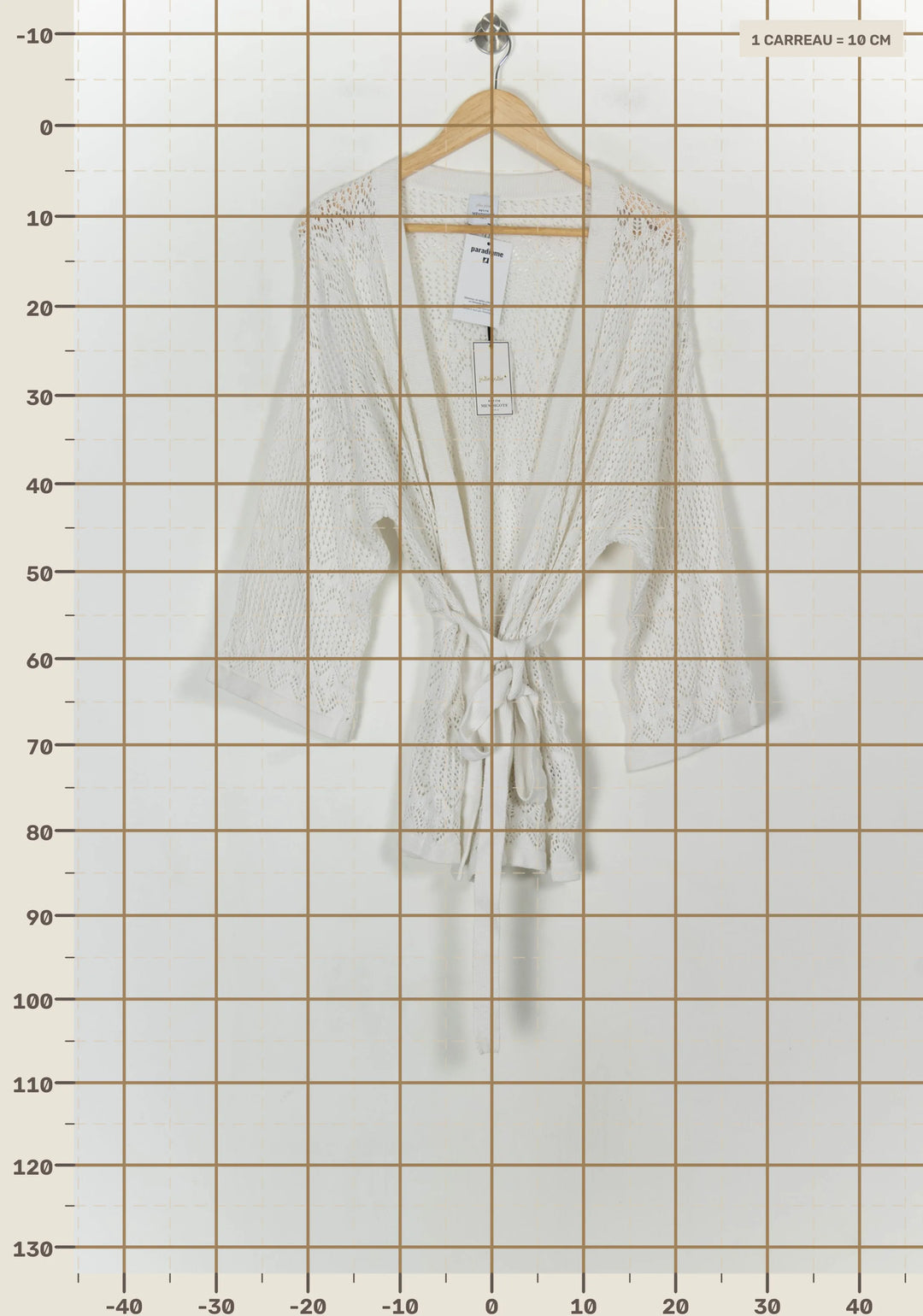 Gilet Blanc - Taille T.U. de la marque Petite Mendigote | PARAD119704 - Vendu par Paradigme - Image 4