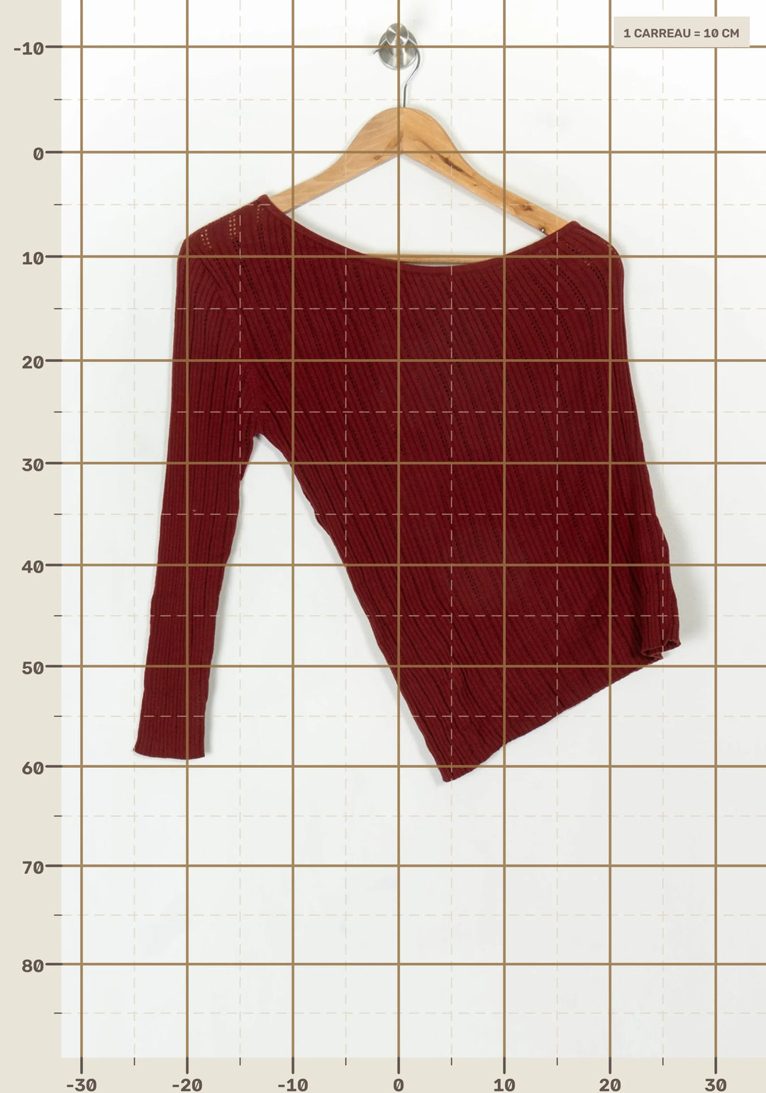 Pull Bordeaux - Taille L/40 de la marque Petite Mendigote | PARAD119708 - Vendu par Paradigme - Image 4