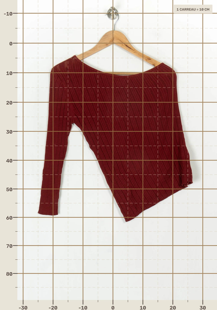 Pull Bordeaux - Taille L/40 de la marque Petite Mendigote | PARAD119708 - Vendu par Paradigme - Image 4