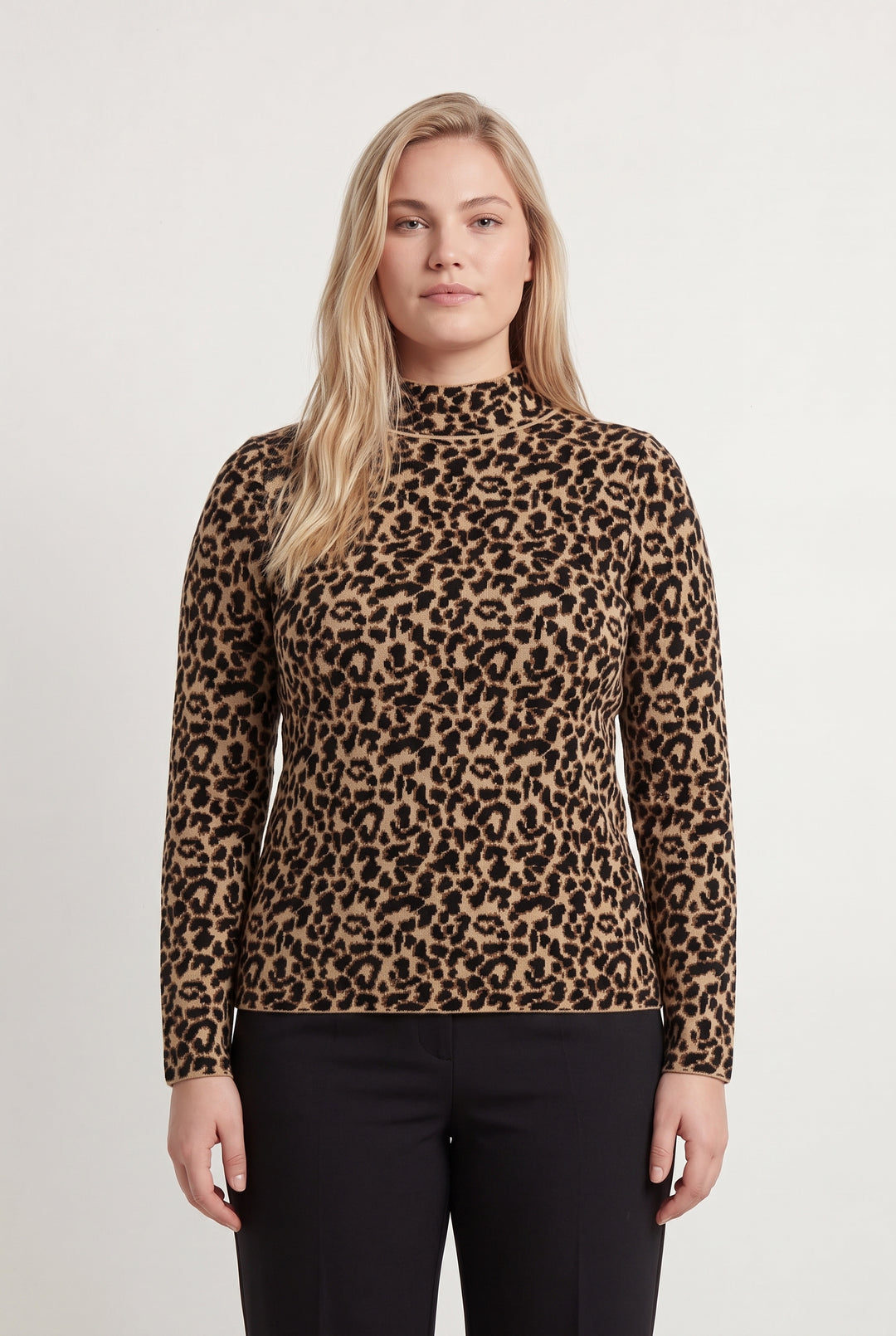 Pull Léopard Beige et Noir - Taille XL/42 de la marque Petite Mendigote | PARAD119715 - Vendu par Paradigme - Image 1