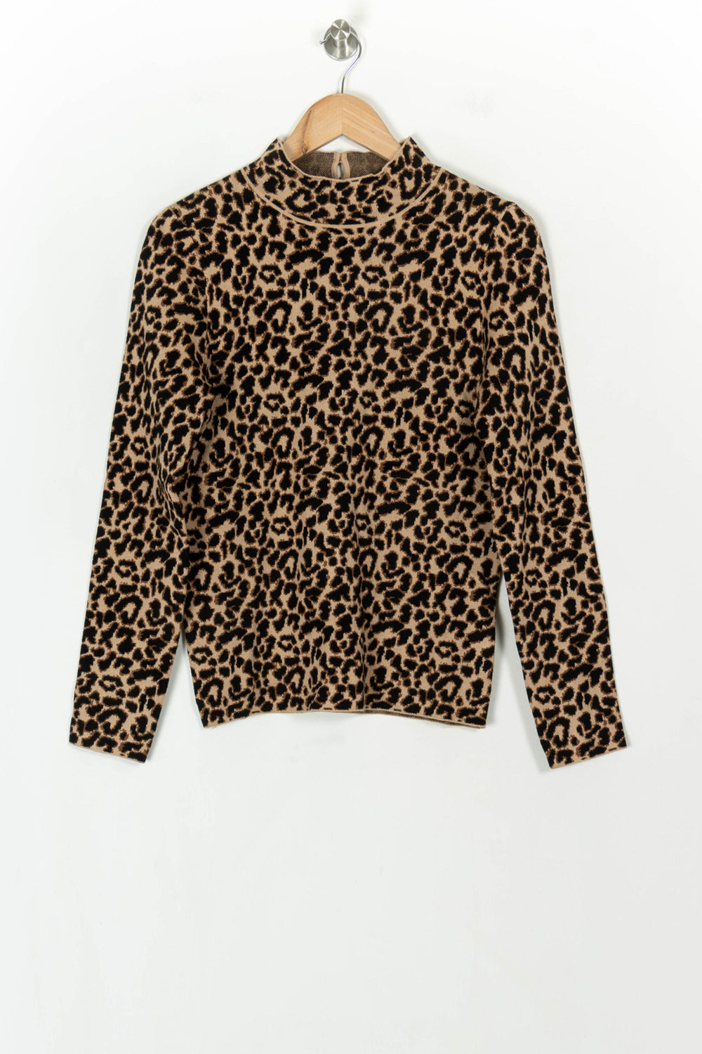 Pull Léopard Beige et Noir - Taille XL/42 de la marque Petite Mendigote | PARAD119715 - Vendu par Paradigme - Image 2