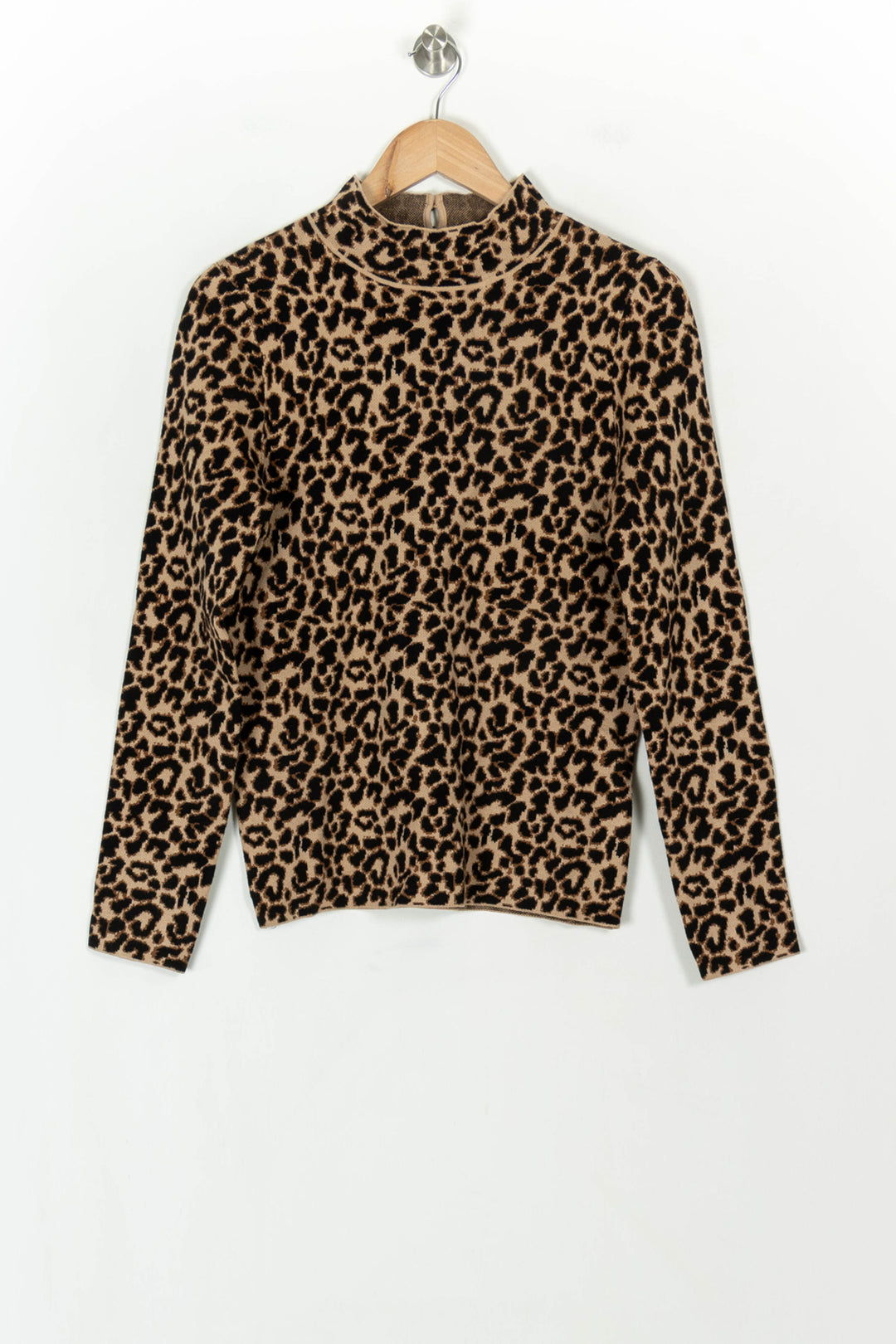 Pull Léopard Beige et Noir - Taille XL/42 de la marque Petite Mendigote | PARAD119715 - Vendu par Paradigme - Image 2