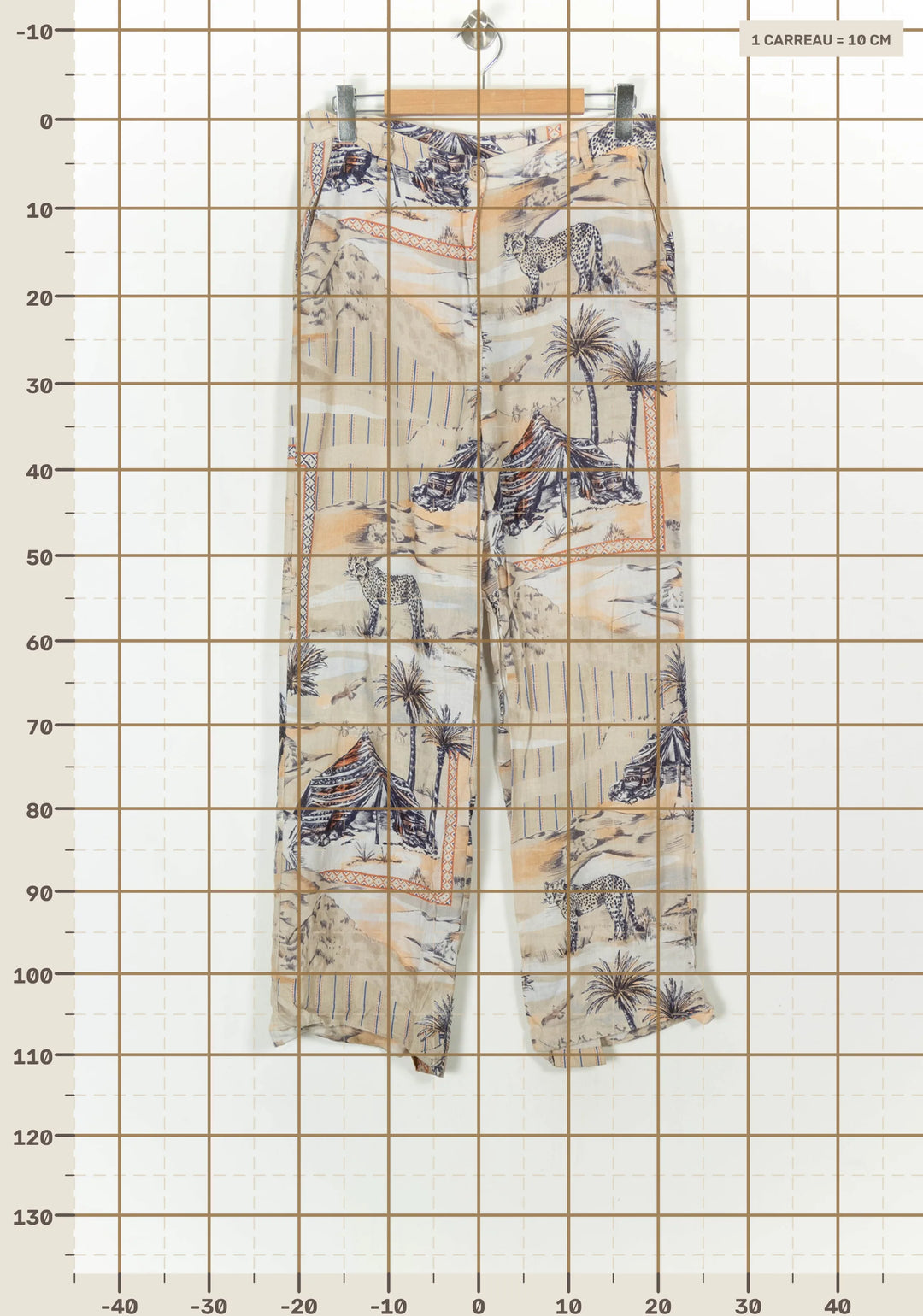 Pantalon Beige et Orange - Taille XL/42 de la marque La Fée Maraboutée | PARAD119716 - Vendu par Paradigme - Image 4