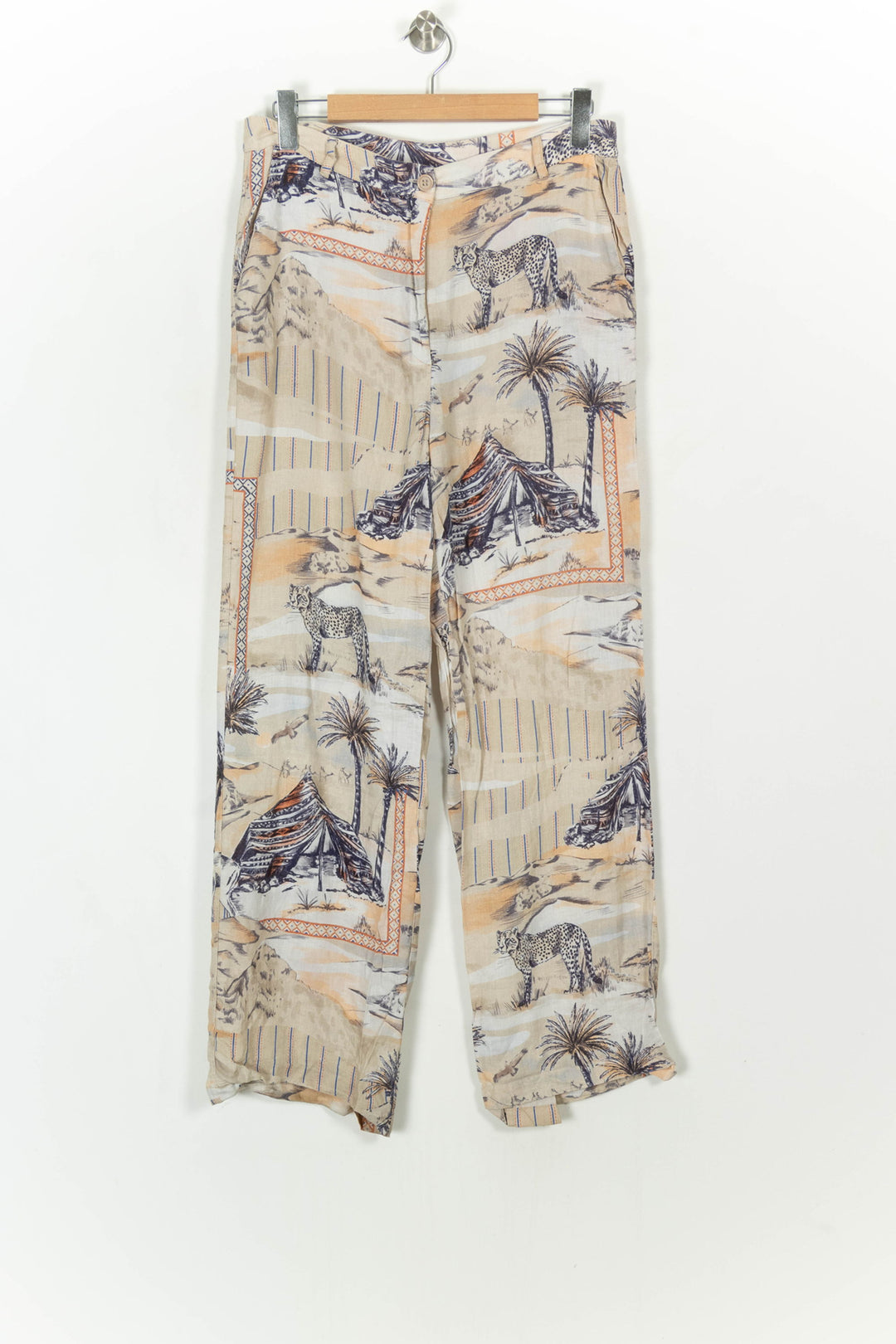 Pantalon Beige et Orange - Taille XL/42 de la marque La Fée Maraboutée | PARAD119716 - Vendu par Paradigme - Image 2
