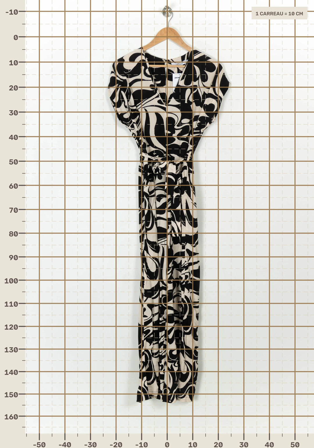 Combinaison Noire et Blanche - Taille L/40 de la marque La Fée Maraboutée | PARAD119722 - Vendu par Paradigme - Image 4