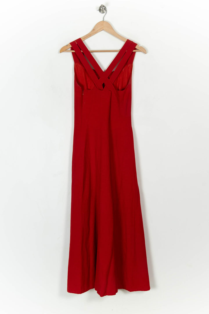 Robe Longue Rouge - Taille L/40 de la marque ZAPA | PARAD119725 - Vendu par Paradigme - Image 5