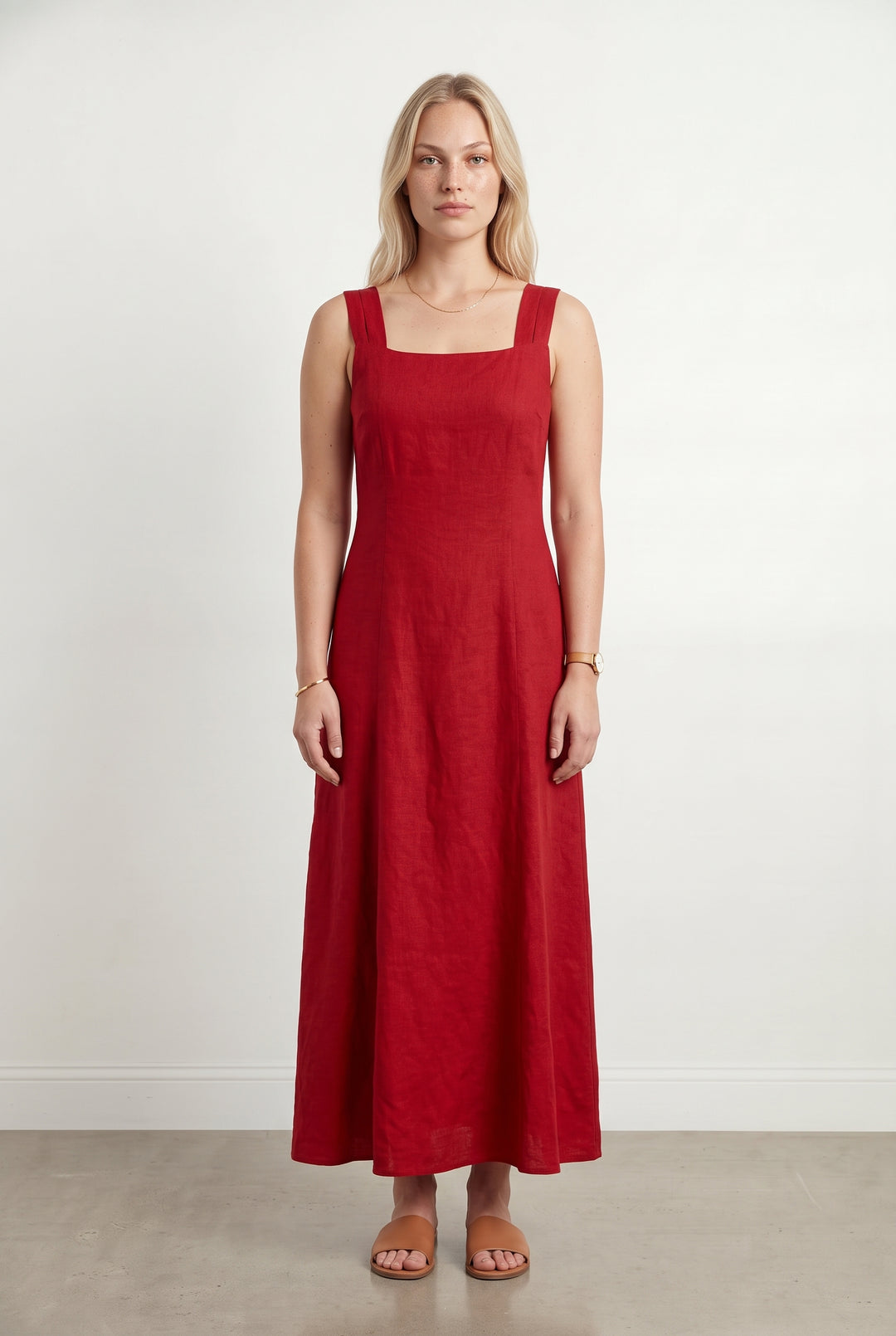 Robe Longue Rouge - Taille L/40 de la marque ZAPA | PARAD119725 - Vendu par Paradigme - Image 1
