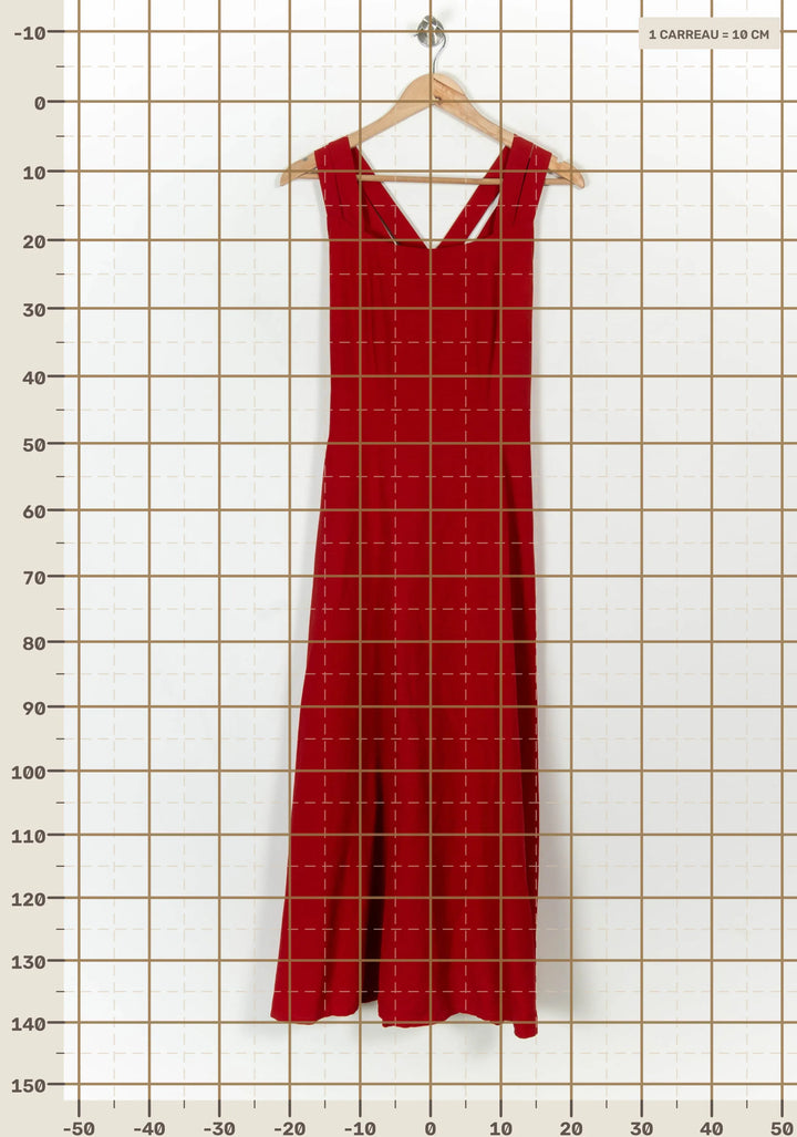 Robe Longue Rouge - Taille L/40 de la marque ZAPA | PARAD119725 - Vendu par Paradigme - Image 4
