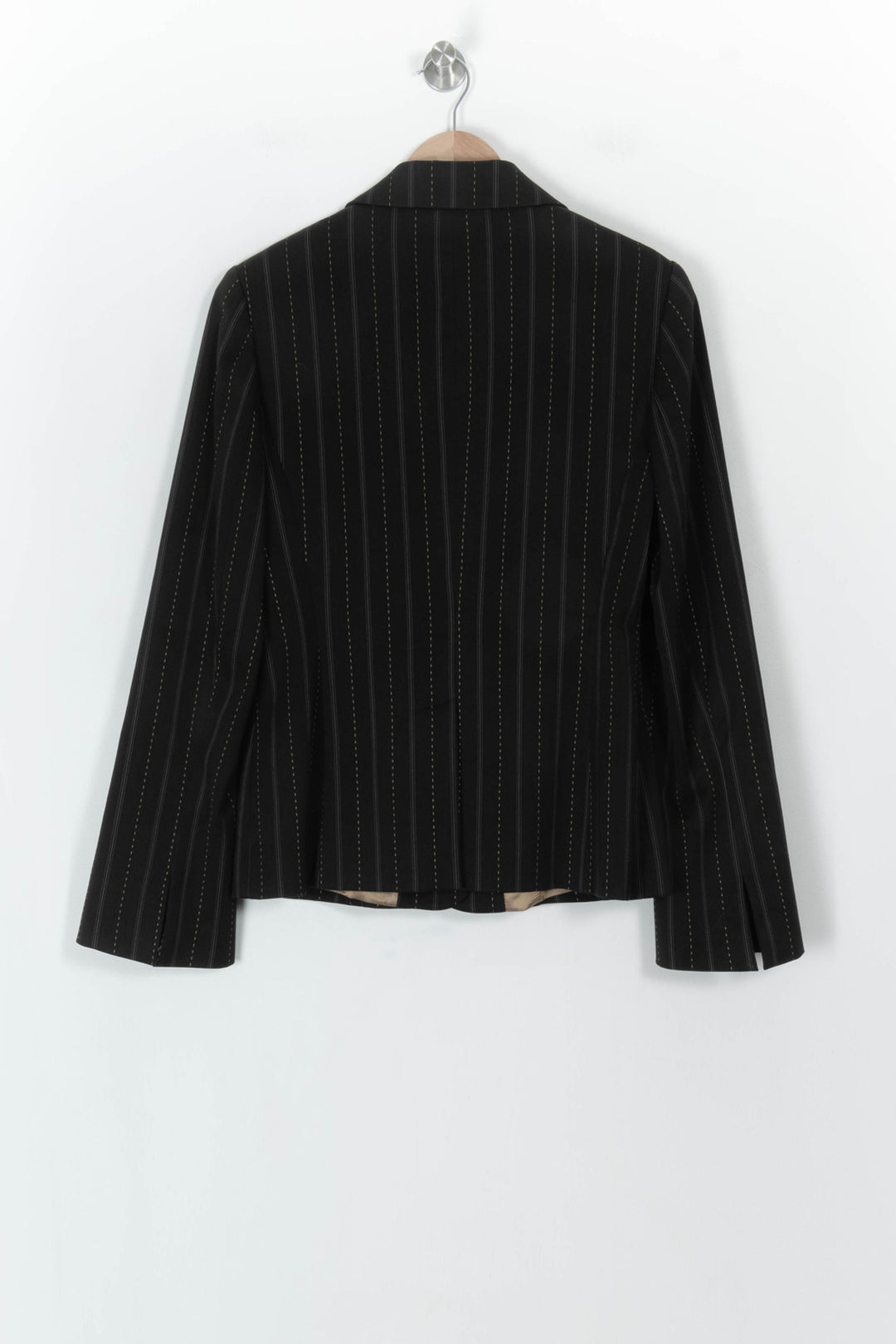 Veste Noire à Rayures - Taille L/40 de la marque Caroll | PARAD119729 - Vendu par Paradigme - Image 5