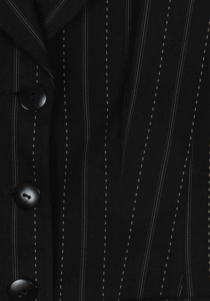 Veste Noire à Rayures - Taille L/40 de la marque Caroll | PARAD119729 - Vendu par Paradigme - Image 3
