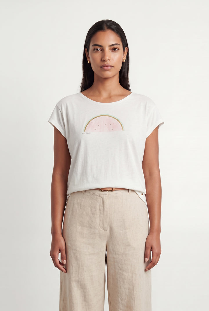Tee-shirt Beige - Taille L/40 de la marque Des petits hauts | PARAD119736 - Vendu par Paradigme - Image 1