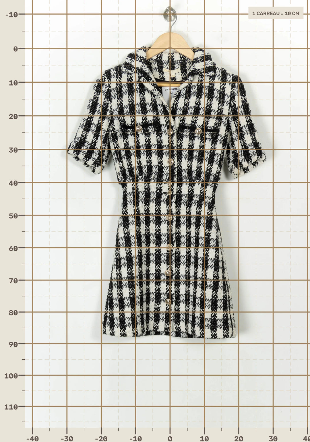 Robe Courte Noire et Blanche - Taille S/36 de la marque Maje | PARAD119739 - Vendu par Paradigme - Image 4