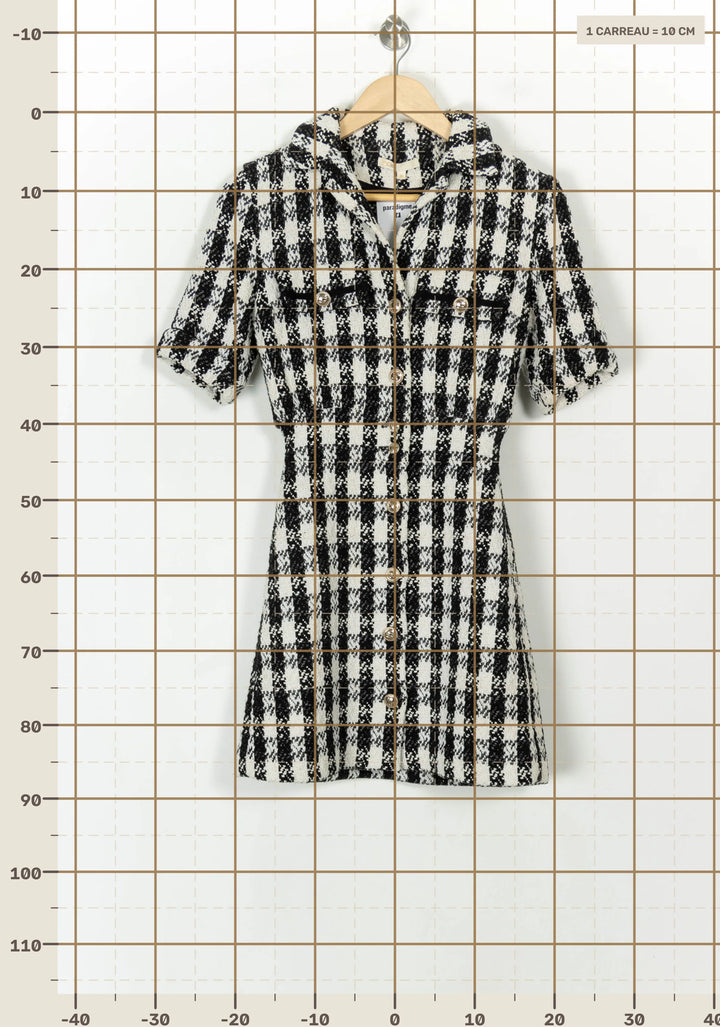 Robe Courte Noire et Blanche - Taille S/36 de la marque Maje | PARAD119739 - Vendu par Paradigme - Image 4