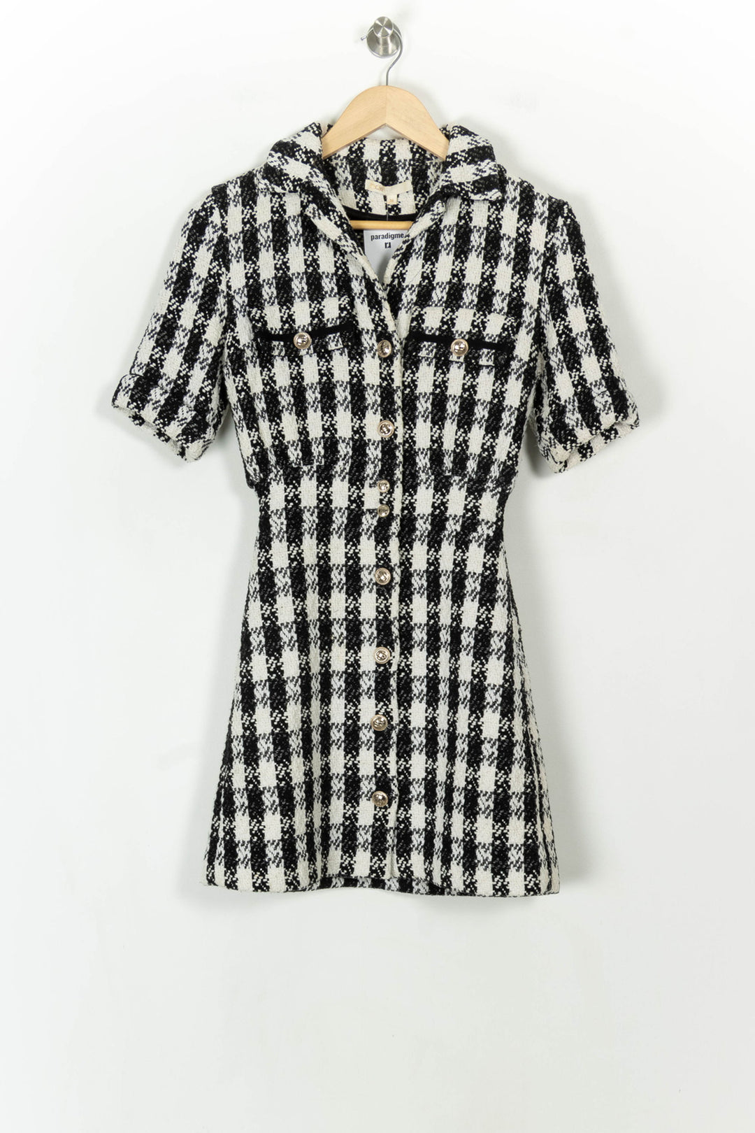 Robe Courte Noire et Blanche - Taille S/36 de la marque Maje | PARAD119739 - Vendu par Paradigme - Image 2